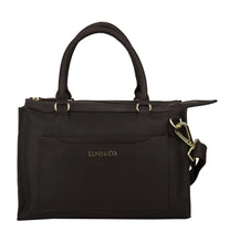Load image into Gallery viewer, Lund &amp; Co Bjork Medium Leather Tote- Dark Brown
