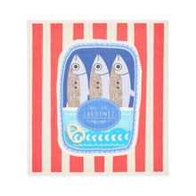 Load image into Gallery viewer, Annabel Trends Swedish Style Dish Cloths set of 2-Sardines/Sicily

