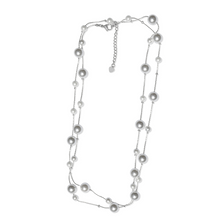 Load image into Gallery viewer, Fabuleux Vous Perle Silver Pearl Stainless Steel Necklace 100cm
