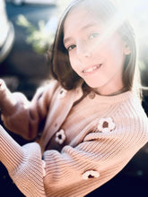 Load image into Gallery viewer, Arthur Ave Beige Flower Cardigan
