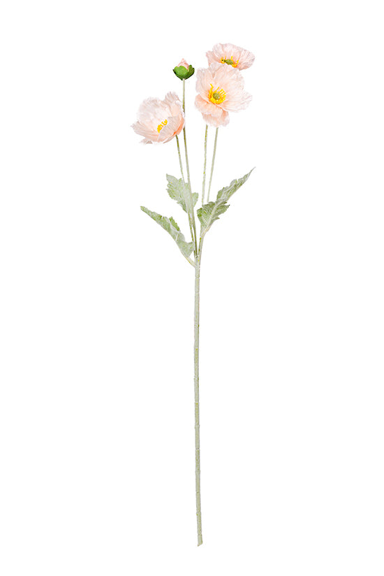 Flower Systems Iceland Poppy Spray 62cm- Blush