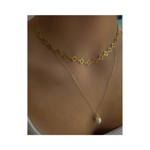 Lindi Kingi Pearl & Prism Necklace Gold