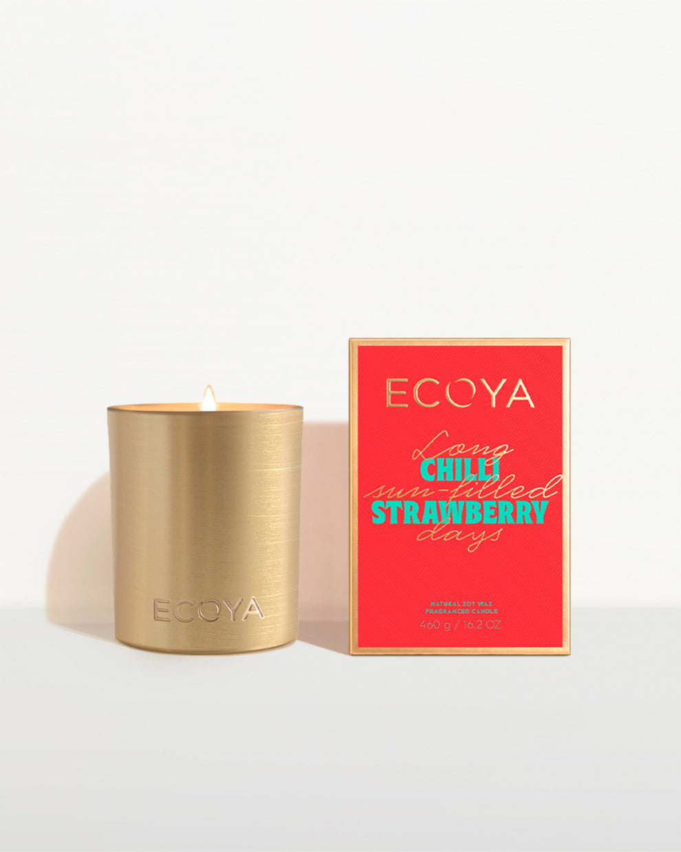 Ecoya Holiday Collection Chilli Strawberry Goldie Candle