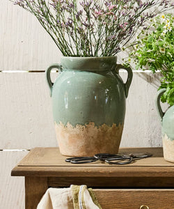 French Country Collections Varese Vessel Tall Pale Blue