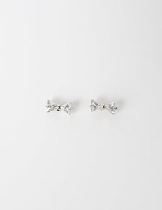 Stella & Gemma Bow Earrings- Silver