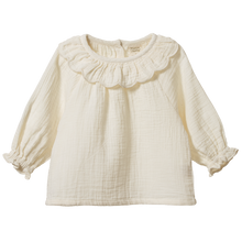 Load image into Gallery viewer, Nature Baby Ruffle Cameron Blouse- Natural
