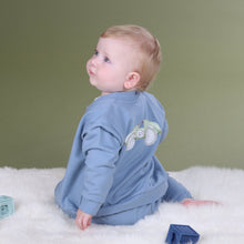 Load image into Gallery viewer, Little Bee by Dimples Fleece Bomber Jacket- Denim

