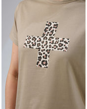 Load image into Gallery viewer, Stella &amp; Gemma Ace T-Shirt- Sage Leopard Cross
