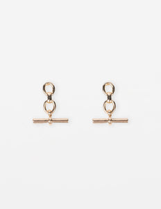 Stella & Gemma Chunky Fob Earrings- Gold