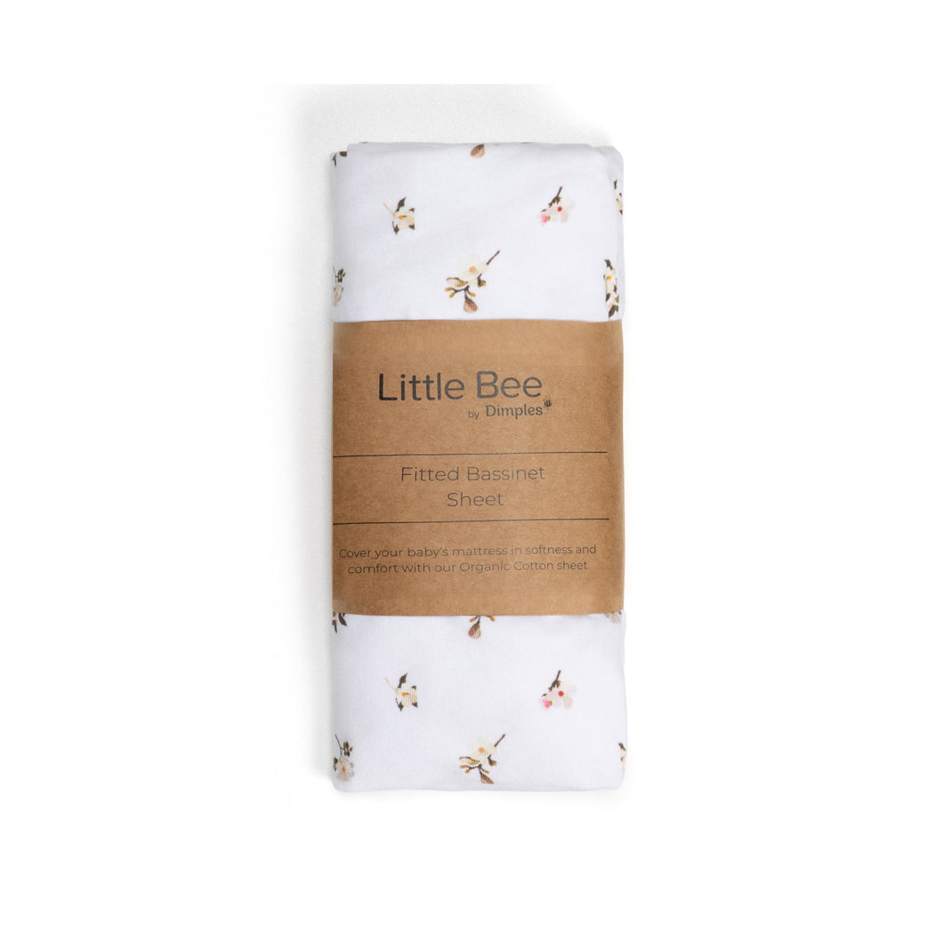 Little Bee by Dimples Bassinet Sheet- Floral