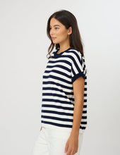 Load image into Gallery viewer, Stella &amp; Gemma Gwen Tee- Milk/Midnight Stripe
