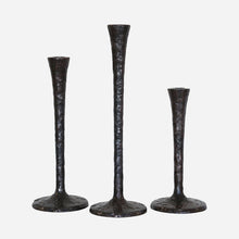 Load image into Gallery viewer, CC Interiors Forged Gothic Style Bronze Candlesticks set of 3
