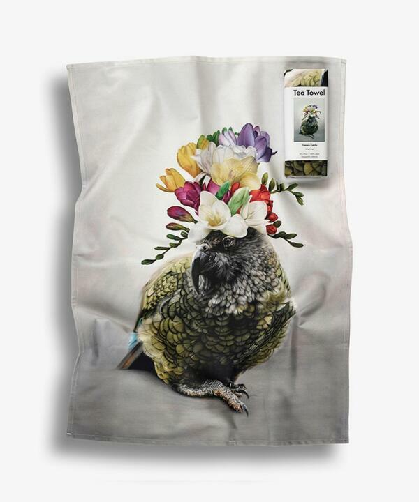 Freesia Kahlo Tea Towel