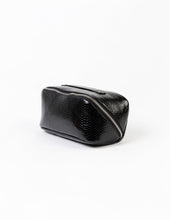 Load image into Gallery viewer, Stella &amp; Gemma Voyage Cosmetic Bag- Black Croc
