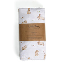 Load image into Gallery viewer, Little Bee by Dimples Fitted Cot Sheet- Bunny
