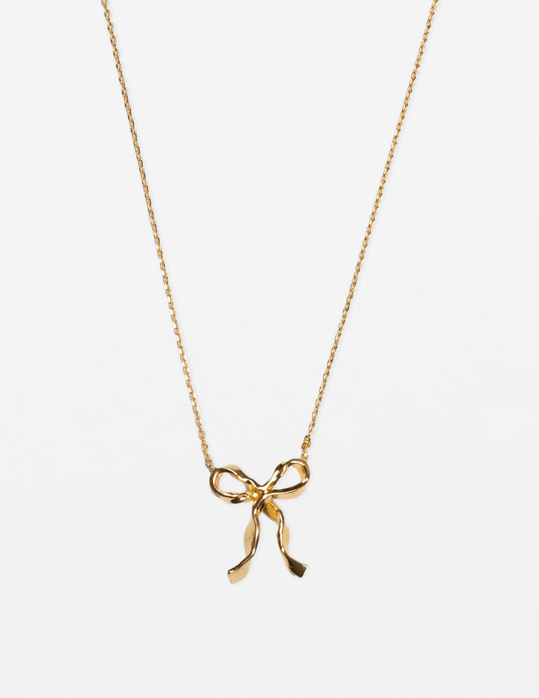 Stella & Gemma Ribbon Bow Necklace- Gold