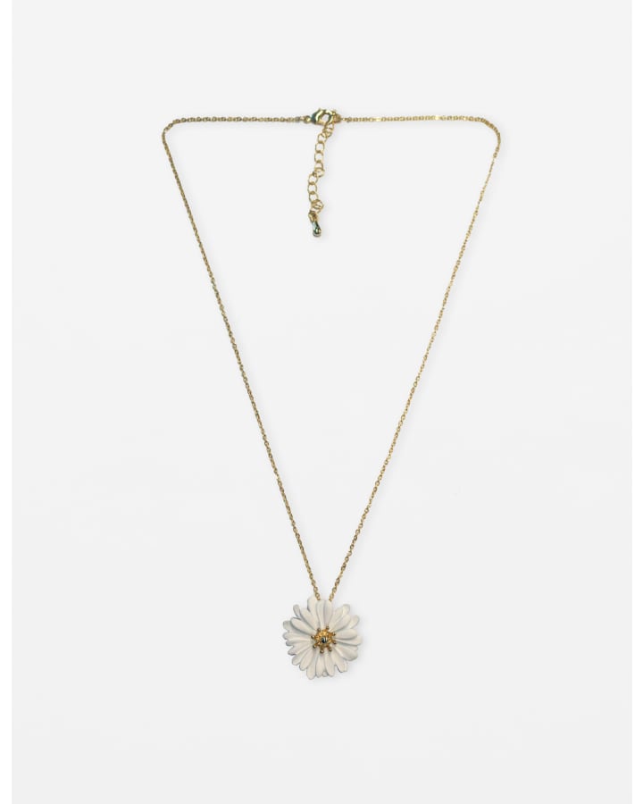 Stella & Gemma Daisy Necklace- White