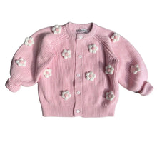 Load image into Gallery viewer, Arthur Ave Cherie en Fleur Chunky Pink Flower Cardigan
