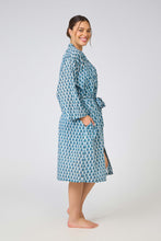 Load image into Gallery viewer, Arabella Printed Blue Dressing Gown/Robe
