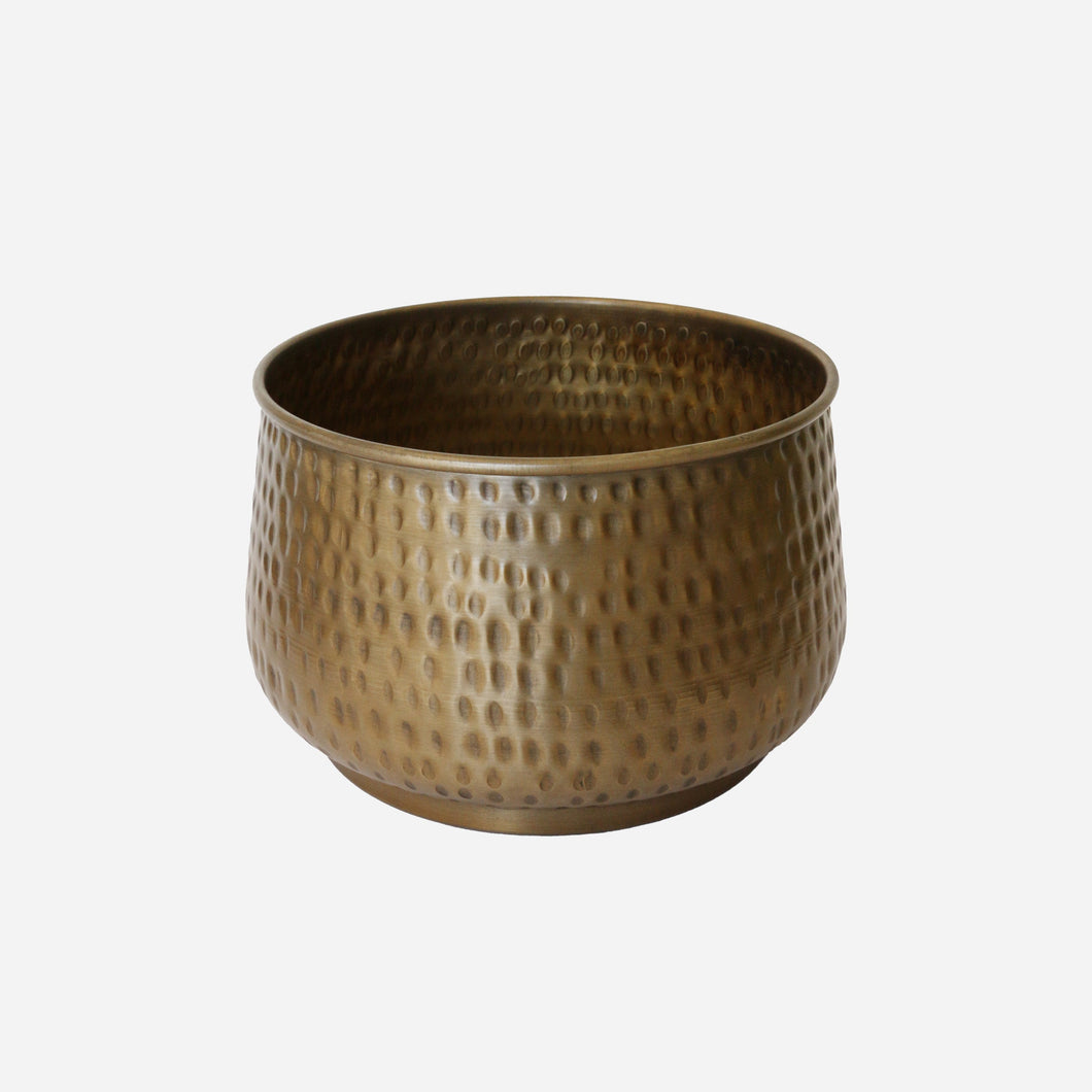 CC Interiors New York Planter in Antique Brass Finish Large