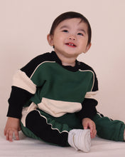 Load image into Gallery viewer, Tiny Tribe Forest Green Fun Tribe Segment Sweater
