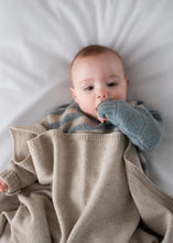 Load image into Gallery viewer, Burrow &amp; Be 100% Wool Knit Baby Blanket- Stone Taupe
