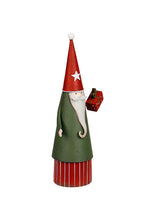 Load image into Gallery viewer, Flower Systems Metal Santa with Gift Green- Small
