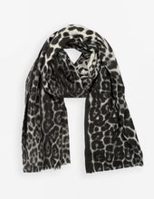 Load image into Gallery viewer, Stella &amp; Gemma Black Leopard Scarf
