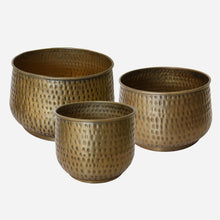 Load image into Gallery viewer, CC Interiors New York Planter in Antique Brass Finish Large
