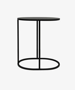 French Country Collections Oval Couch Side Table Black