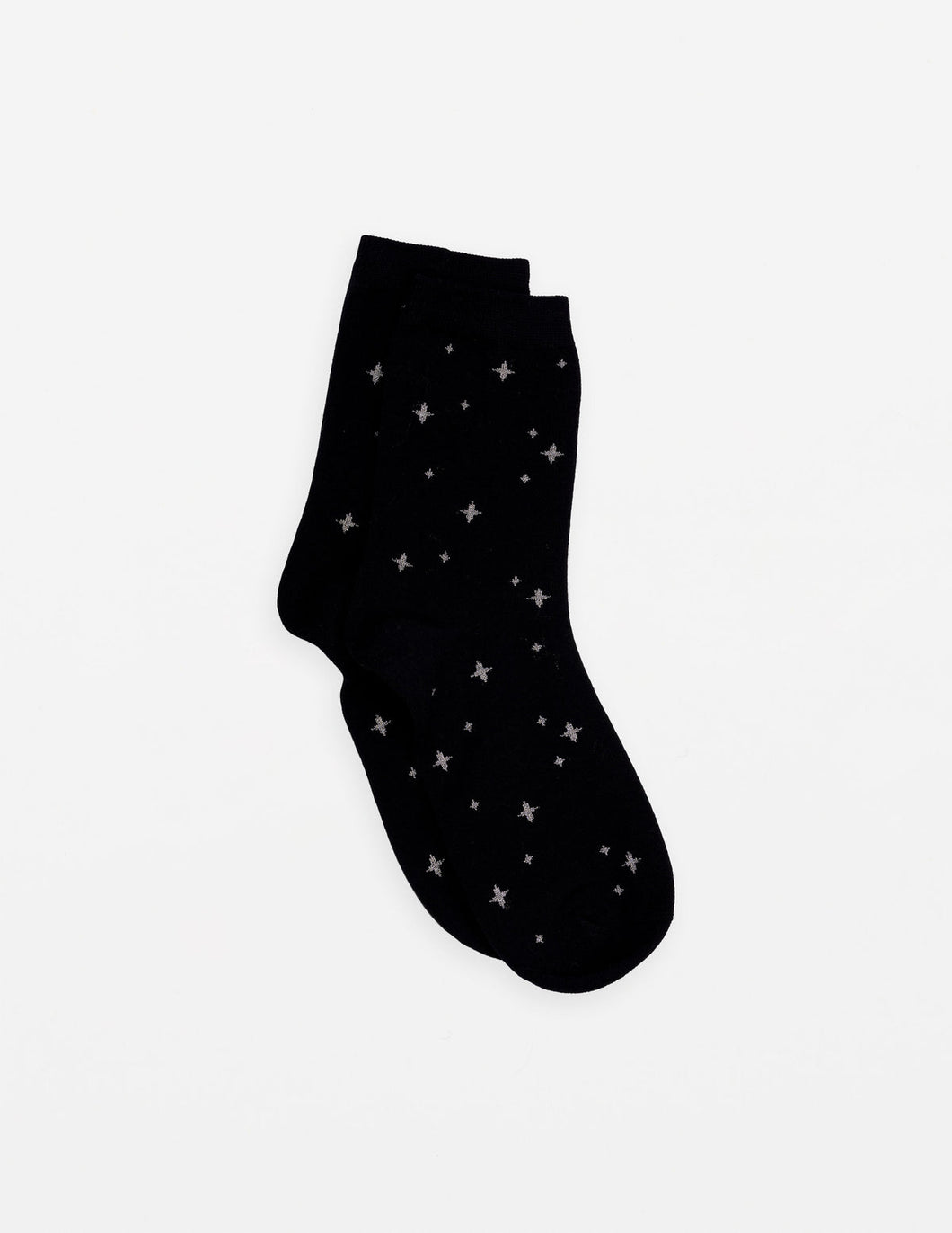 Stella & Gemma Socks Mini Stars- Silver & Black