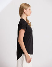 Load image into Gallery viewer, Stella &amp; Gemma Soho Cuff V Tee- Black
