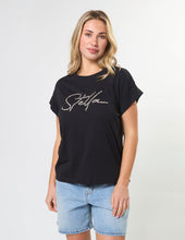Load image into Gallery viewer, Stella &amp; Gemma Cuff Tee- Stella Club Black
