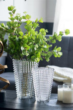 Load image into Gallery viewer, Flower Systems Facet Rectangle Cut Glass Vase Large 28cmH

