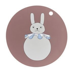 OYOY Placemat Rabbit Pompom- Clay