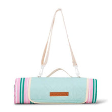 Load image into Gallery viewer, Annabel Trends Picnic Mat- Pink &amp; Green Stripe
