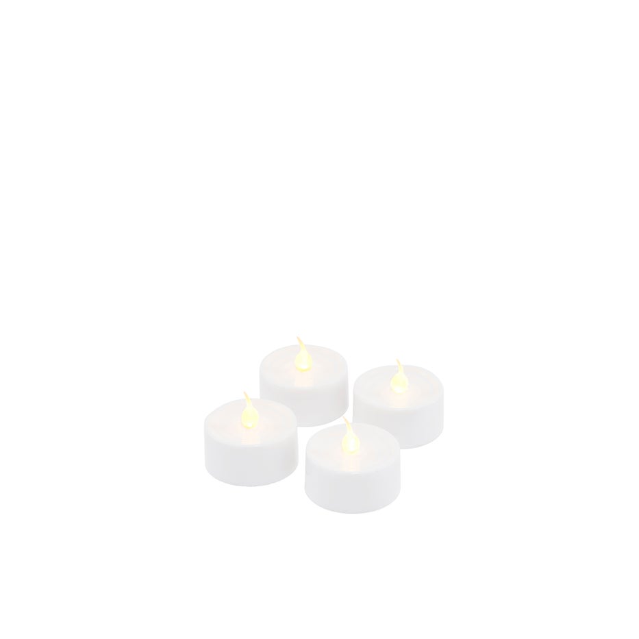Sirius Lone Battery Tealights set of 4- White