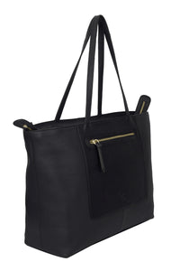 Lund & Co Norra Tote Bag Large- Black Leather