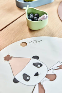OYOY Placemat Panda Pompom- Off White