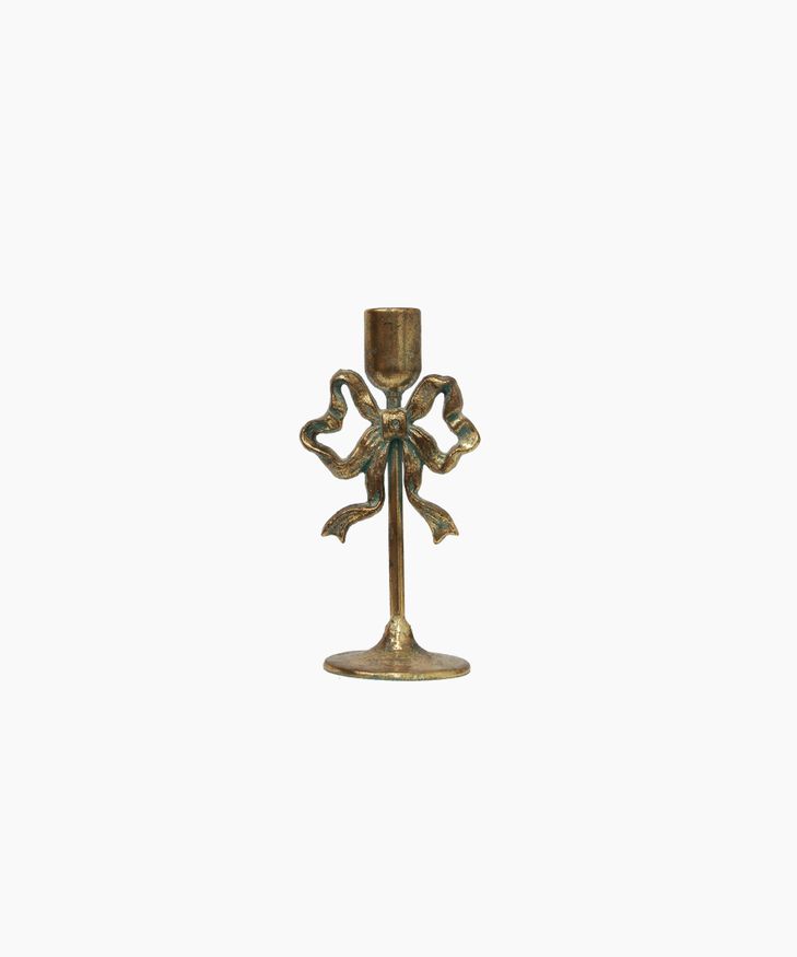 French Country Collections Bow Design Candleholder Small