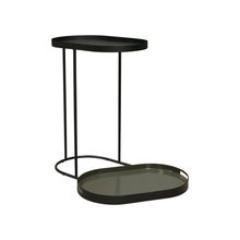 Load image into Gallery viewer, Maytime Studio Arlo Sofa Tray Table- Black &amp; Army Grey Green
