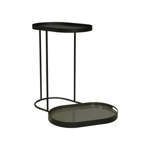 Maytime Studio Arlo Sofa Tray Table- Black & Army Grey Green
