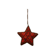 Load image into Gallery viewer, Maytime Majestic Hanging Beaded Star- Red
