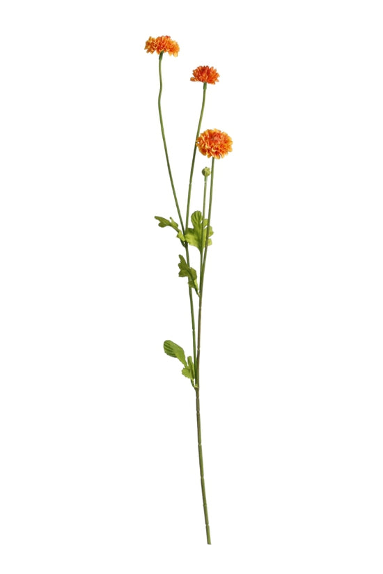 Flower Systems Pompom Sp x4 Orange 59cm