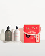 Load image into Gallery viewer, Ecoya Holiday Collection Bathroom Gift Set- Guava &amp; Lychee Sorbet

