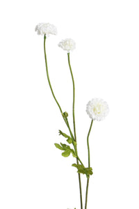 Flower Systems Pompom Sp x4 White 59cm