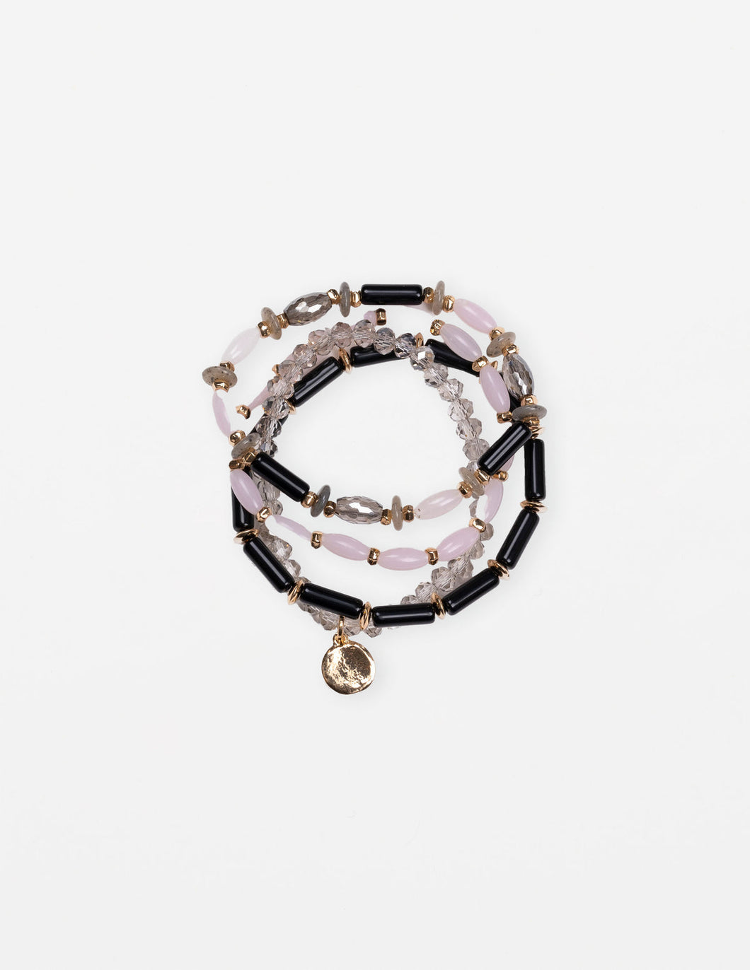 Stella & Gemma Bracelet set of 4 Multi Beads-Pink Pastel