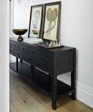Load image into Gallery viewer, French Country Collections Miguel Sideboard 9 Drawers Black
