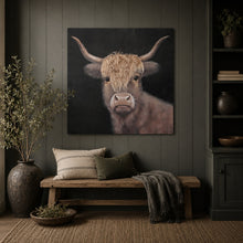 Load image into Gallery viewer, Rembrandt Bad Hair Day- Highland Cow Canvas
