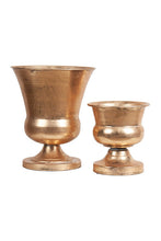Load image into Gallery viewer, Flower Systems Chalice Pedestal Planter Soft Gold Small
